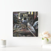 Wasser, aber geküsst mit Wüstenwind, Jerusalem Quadratische Wanduhr (Zuhause)