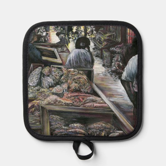 Wasser, aber geküsst mit Wüstenwind, Jerusalem Topflappen (Vorderseite)