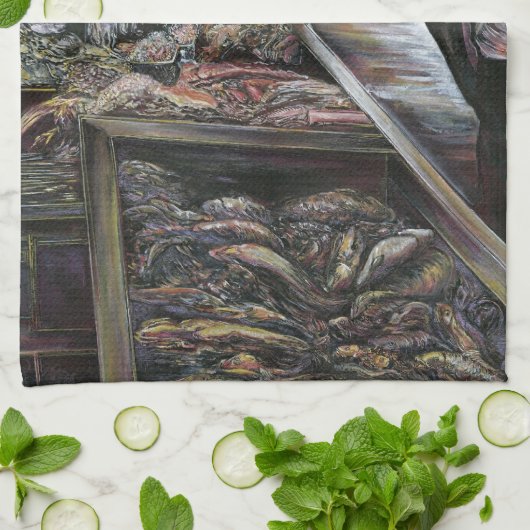 Wasser, aber mit Wüstenwind geküsst, Jerusalemc Geschirrtuch (Gefaltet)