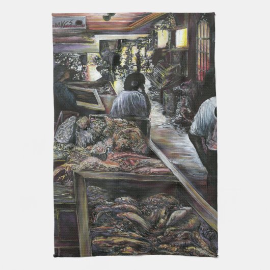 Wasser, aber mit Wüstenwind geküsst, Jerusalemc Geschirrtuch (Vertikal)