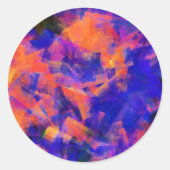 WASSER ABSTRAKT 1 RUNDER AUFKLEBER (Vorderseite)