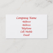 WASSER ABSTRAKT 2 VISITENKARTE (Rückseite)