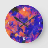 WASSER ABSTRAKTES 1 RUNDE WANDUHR (Vorderseite)