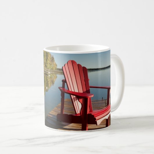 Wasser | Adirondack-Vorsitz am See Kaffeetasse (VorderseiteRechts)