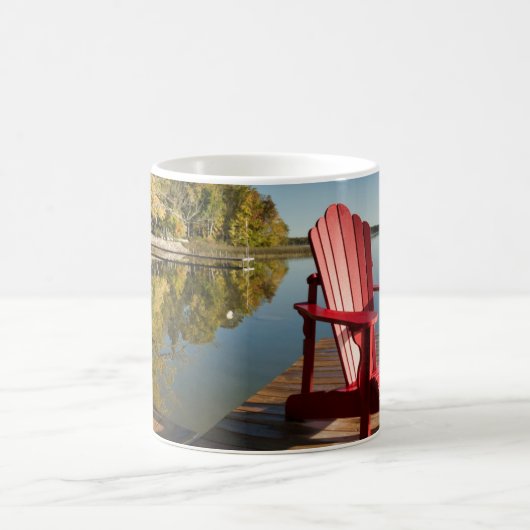 Wasser | Adirondack-Vorsitz am See Kaffeetasse (Mittel)