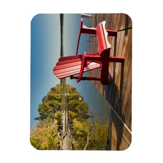 Wasser | Adirondack-Vorsitz am See Magnet (Vertikal)