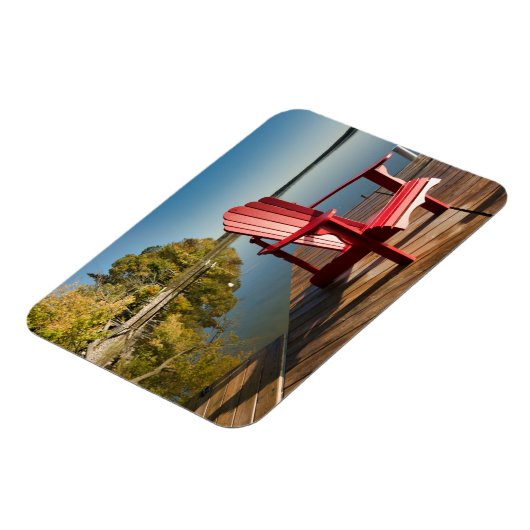 Wasser | Adirondack-Vorsitz am See Magnet (Linke Seite)