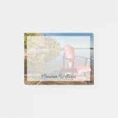 Wasser | Adirondack-Vorsitz am See Post-it Klebezettel (Vorderseite)