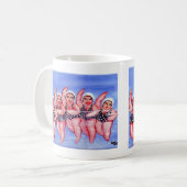 Wasser Aerobic Divas Fun Whimsical Chubby Kaffeetasse (Vorderseite Links)
