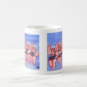 Wasser Aerobic Divas Fun Whimsical Chubby Kaffeetasse (Mittel)