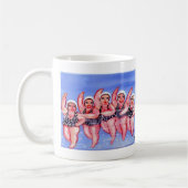 Wasser Aerobic Divas Fun Whimsical Chubby Kaffeetasse (Links)