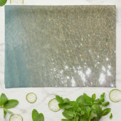 Wasser am Strand I Abstrakt Naturfotografie Geschirrtuch (Gefaltet)