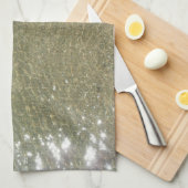 Wasser am Strand I Abstrakt Naturfotografie Geschirrtuch (Viertel Falte)