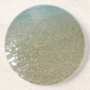 Wasser am Strand I Abstrakt Naturfotografie Getränkeuntersetzer