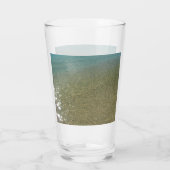 Wasser am Strand I Abstrakt Naturfotografie Glas (Rückseite)