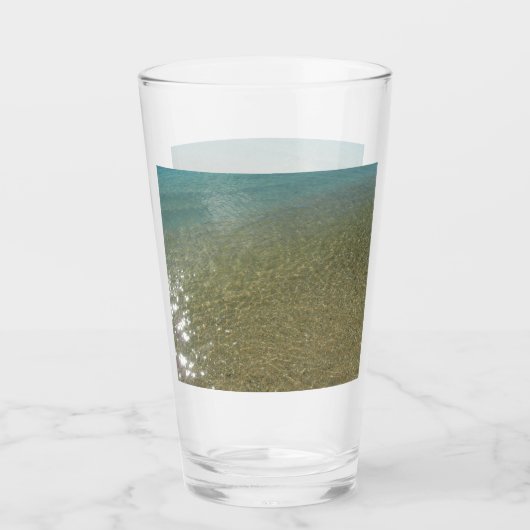 Wasser am Strand I Abstrakt Naturfotografie Glas (Vorderseite)
