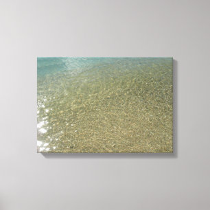 Wasser am Strand I Abstrakt Naturfotografie Leinwanddruck