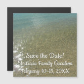 Wasser am Strand I Abstrakt Naturfotografie Magnetkarte (Vorne/Hinten)