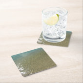 Wasser am Strand I Abstrakt Naturfotografie Rechteckiger Pappuntersetzer (Vor Ort)