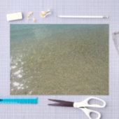 Wasser am Strand I Abstrakt Naturfotografie Seidenpapier (Handwerk)