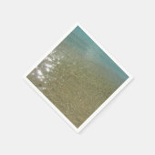 Wasser am Strand I Abstrakt Naturfotografie Serviette (Ecke)