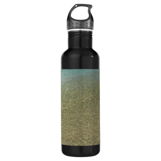 Wasser am Strand I Abstrakt Naturfotografie Trinkflasche (Vorderseite)
