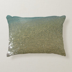 Wasser am Strand I Abstrakt Naturfotografie Zierkissen
