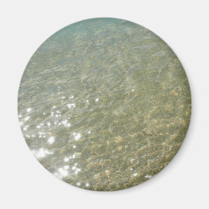 Wasser am Strand I Abstrakte Naturfotografie Magnet