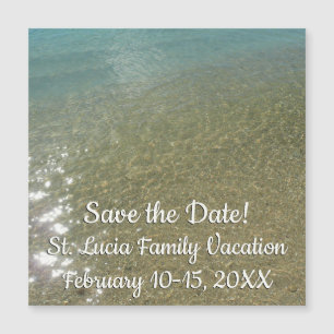 Wasser am Strand I Abstrakte Naturfotografie Magnetkarte