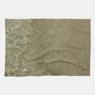 Wasser am Strand II Abstrakte Naturfotografie Küchentuch