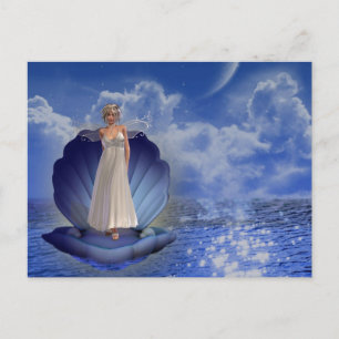 Wasser Angel Postkarte