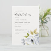 WASSER AQUA BLAUES WASSERFARBEN BRAUTPARTY EINLADUNG (Stehend Vorderseite)