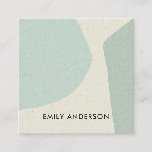 WASSER AQUA SKY BLAUE MODERN RUSTIK ABSTRAKTE KÜNS QUADRATISCHE VISITENKARTE (Vorderseite)