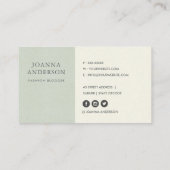 WASSER AQUE BLAU GRÜNER WASSERFARBENBODEN VISITENKARTE (Rückseite)