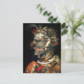 Wasser - Arcimboldos bizarres Kopfprofil Postkarte (Stehend Vorderseite)