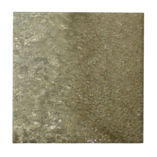 Wasser auf dem Strand II Abstrakte Naturfotografie Fliese