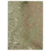 Wasser auf dem Strand II Abstrakte Naturfotografie Klemmbrett (Rückseite)