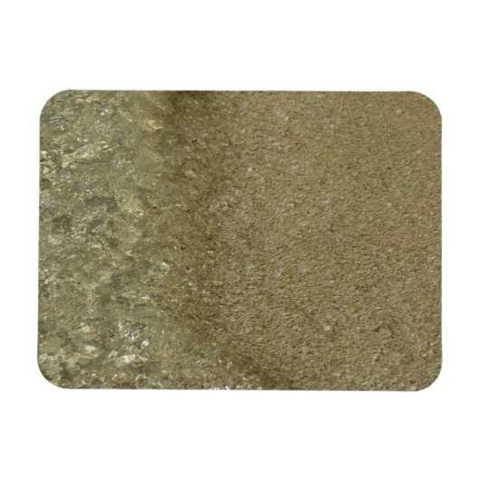 Wasser auf dem Strand II Abstrakte Naturfotografie Magnet (Horizontal)