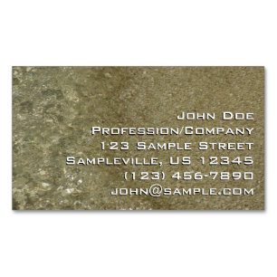 Wasser auf dem Strand II Abstrakte Naturfotografie Magnetische Visitenkarte