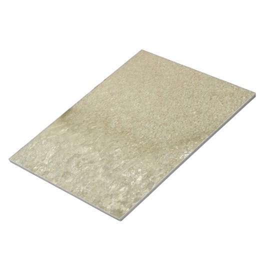 Wasser auf dem Strand II Abstrakte Naturfotografie Notizblock (angewinkelt)