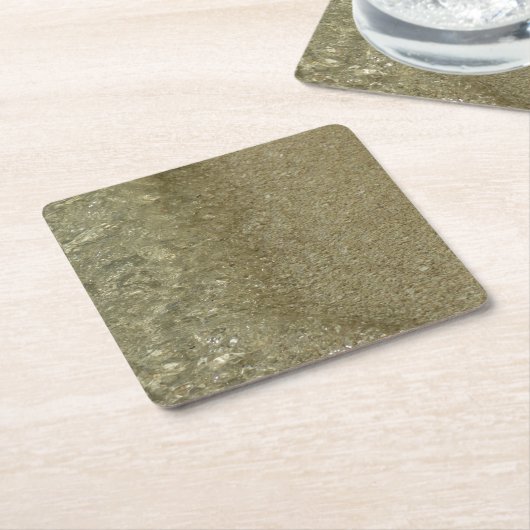 Wasser auf dem Strand II Abstrakte Naturfotografie Rechteckiger Pappuntersetzer (angewinkelt)