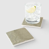 Wasser auf dem Strand II Abstrakte Naturfotografie Steinuntersetzer (Seitenansicht)