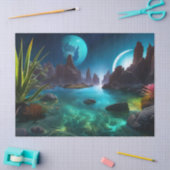 Wasser auf einem fernen Planeten glühen Seidenpapier (Basteln)