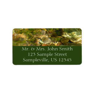 Wasser aus heißer Quellen, grüne Gold Adressaufkleber