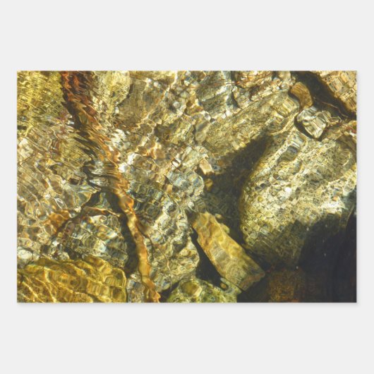 Wasser aus heißer Quellen, grüne Gold Geschenkpapier Set (Vorderseite 2)