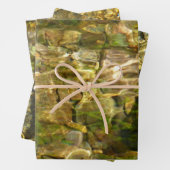 Wasser aus heißer Quellen, grüne Gold Geschenkpapier Set (Beispiel)