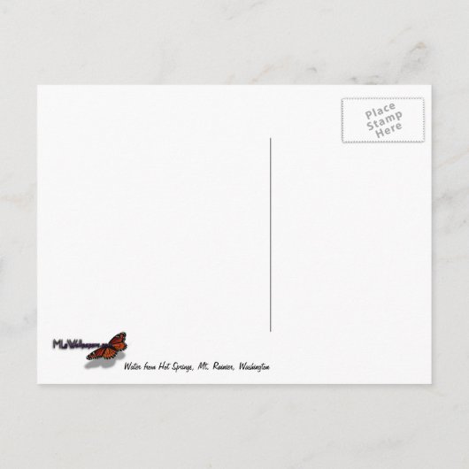 Wasser aus heißer Quellen, grüne Gold Postkarte (Rückseite)