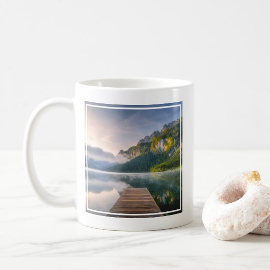 Wasser | Azuralsee, Österreich Kaffeetasse (Mit Donut)