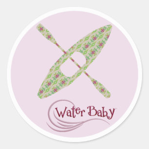 Wasser-Baby-Kajak-Aufkleber Runder Aufkleber