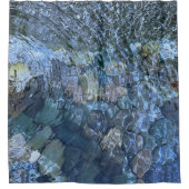 Wasser, Bach, Dampf, Unterwassersteine Duschvorhang (Vorderseite)